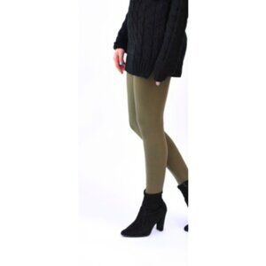 TCLC SOLID Olive Green Seamless Full Length Leggings Size 2-10 NWT